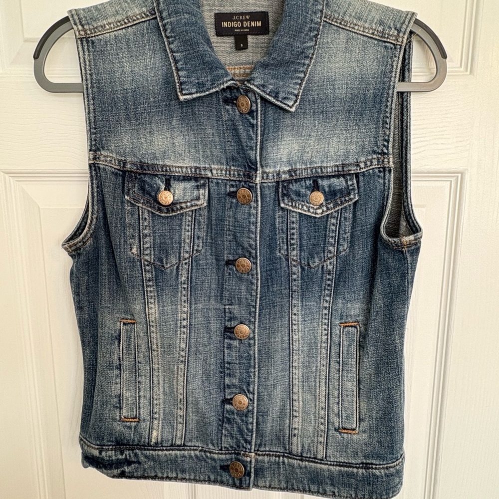 J. Crew Indigo Denim Vest